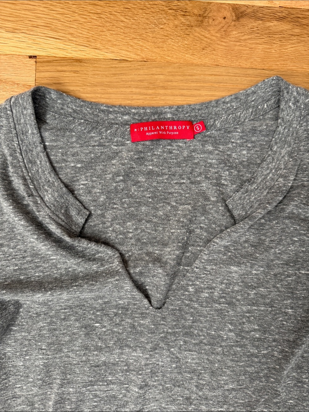 Heather Gray Long-Sleeve V-Notch Bodysuit - Picture 2 of 5